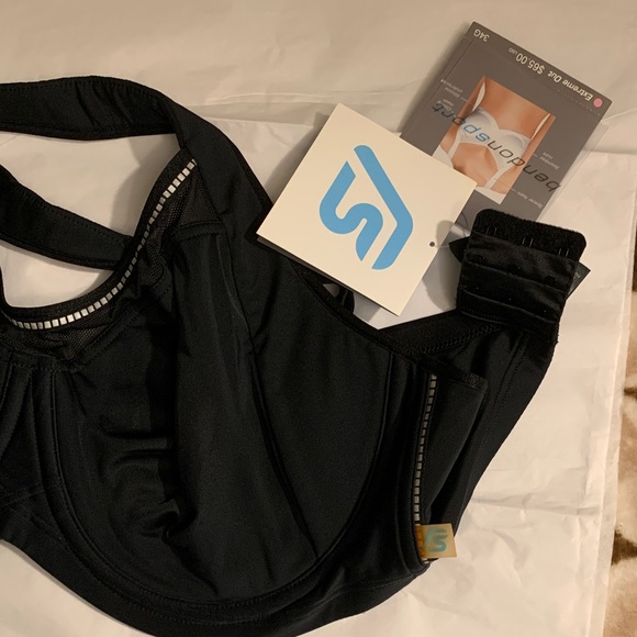 Benson Black Sports Bra NWT size 34G adjustable - Picture 8 of 15